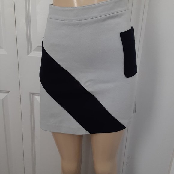 Topshop Color block Gray and Black Mini Skirt - Picture 2 of 12
